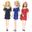 4 Pcs / 2 set Barbie Clothes  Fashion Handmade Stewardess Uniform For Barbie Girls House Party Dress Up Toy Gift