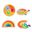 14Pcs/Set Wood Rainbow Building Toy Colorful Wooden Blocks Toys For Children  Kids Early Learning Educational Gifts Baby Games