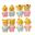 Children's Birthday Toy Gift 17PC Forest Small Animal Family Play House Mini Villa Doll Flocking Family Parenting Scene.