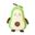 Adorable Avocado Plush Toy 9‘’ 17‘’ PP Cotton Stuffed Fruit Plush Pillow 3D Avocado Plush Dolls Xmas Gift for Kids, Green