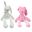 Pink White Bunny Stuffed Animal Plush, Cute Kawaii Rabbit Plush Toy Soft Comfort Sleeping Dolls for Kids, Height around 15.7''