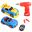 Kids Drill Toys 2 in 1 Modeling Assembly Car Kit With Sound Light Screw Nuts Construction Blocks Car Toys for Children Gift