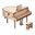 Wooden DIY Hand Cranked Pianoforte Assembly Model Building Kits Toys Home Decorations Wood Piano Music Box Kids Birthday Gifts