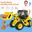 700pcs City Engineering Trucks Yellow Car Building Blocks Mixer Car Combination Road Roller Bricks Loader Toys for Kids