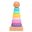 Wooden Rainbow Stacking Warm Macaron Color Stacking Ring Tower Building Blocks Toys Folds High Wood Toddler Baby Toy Girls Gifts