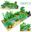 MOC Rain Forest River Blocks Tropical Rainforests with Plant Animal 32x32 Dinosaurs Baseplates Building Block Bricks Dino Toys
