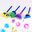 4Pcs Sponge Brush Rotate Spin Paint Drawing Toys Kids Craft DIY Graffiti Sponge Art Supplies Brushes Stencils For Children Gifts