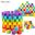 100pcs/lot 2.5CM Wooden Cubes Children Building Blocks Toy Baby Educational Color and Geometric Shape Colorful Wood Squares Toys