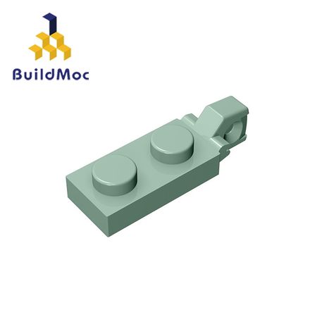 BuildMOC Compatible Assembles Particles 44301 Hinge Plate 1 x 2 For Building Blocks Parts DIY LOGO Educational Tech Parts Toys
