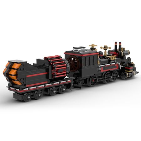 Buildmoc City Retro Train Steam Technology Back to Future Building Block Technic Rail Bricks Time Train Children Kids Toys Gifts