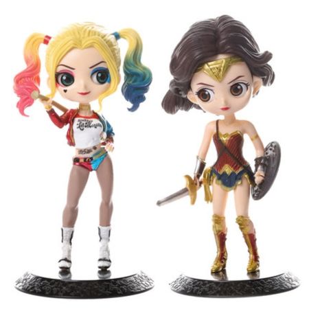 Dolls Kids Toys Q posket Wonder Woman Harley Quinn Joker Superhero PVC Action Figure Anime Figurines Collectible