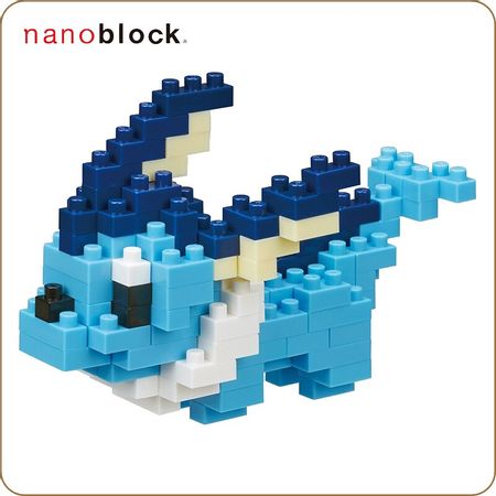 Kawada Nanoblock Pokemon Pikachu NBPM-020 Vaporeon 140pcs Anime Cartoon Diamond Building Blocks Mini Bricks Games Toys New