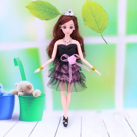 10 Piece Dress Up Barbie Dolls Clothes Set Fashion Barbie Skirt Wedding Dress Barbie House Party Clothing Best Girl Gift