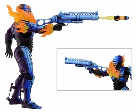 Robocop Figure NECA Robocop VS Terminator Series 2 Battle Damaged Flamethrower Action FigureCollectable Model Toy 18cm