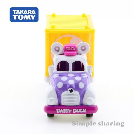 Takara Tomy Tomica Disney Motors 5 Colors Dream Carry Daisy Duck Car Hot Pop Kids Toys Vehicle Diecast Metal Model  New