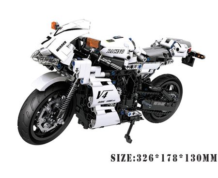 716pcs Motorcycle MOTO Car Creator Black Building Blocks City Toys for Children Boys Classic Bricks Gifts Super Speed Technic