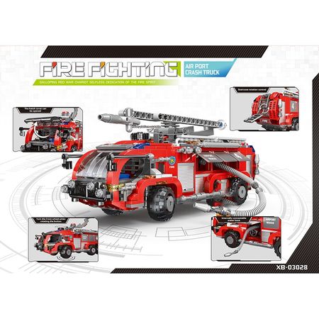 Technic CAR Fit Lego City Fire Truck Ladder Building Blocks The Rescue Toys for Children Xingbao 03028 03029 03031