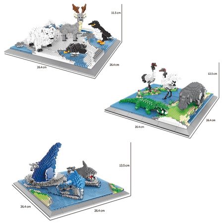 City Diamond Architecture Creator Zoo Mini Building Blocks Animal World Model Education Bricks DIY Toys For Children Gifts