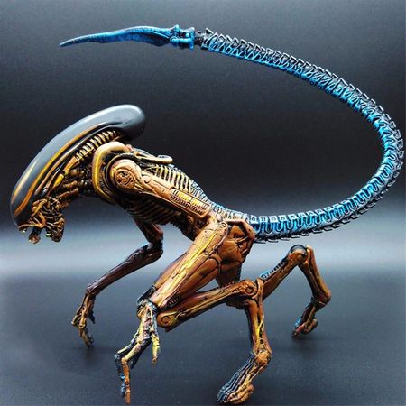 NECA Figure Xenomorph Toy Aliens Blue Alien Xenomorph figma Predators Riple Action Figure Collectable Model Toy