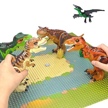 Jurassic World Dinosaurs Figures Building Blocks Tyrannosaurus Rex I-Rex Pterosaur Tyrannosaurus Assemble Bricks Dinosuar Toy