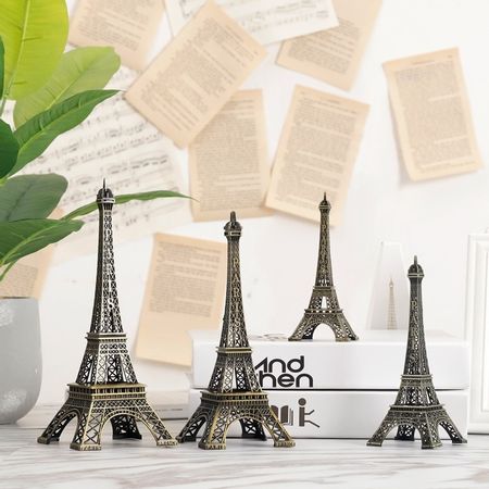 European Eiffel Tower Model Paris Miniature Creative Decoration Home Decor Accessories Office Metal Building Statue Gift