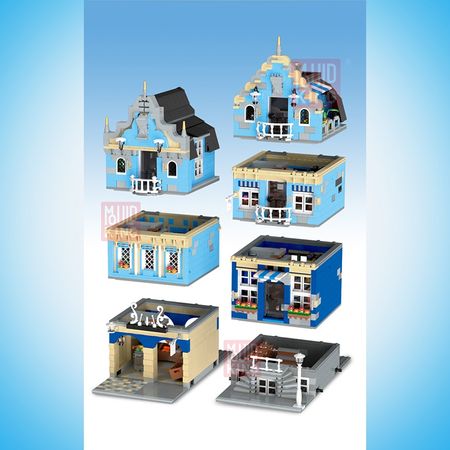 MOC Creator Expert Series European Market Bricks City Street View Model Building Blocks Educational Toys For Children Fit 10190