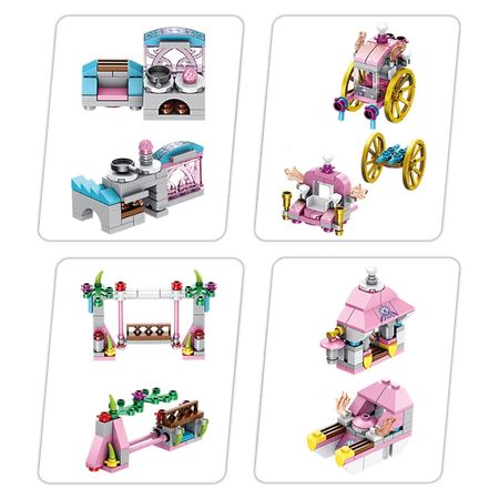 566PCS Mini Accessories Block Girl Children Princess Toys Kids Bricks Castle The City Of Joy Building Blocks Set Educational Toy