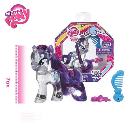 Original Brand My Little Pony Crystal Clear Rainbow Girls Dash Pinkie Rarity Toys for Children for Baby Birthday Gift Bonecas
