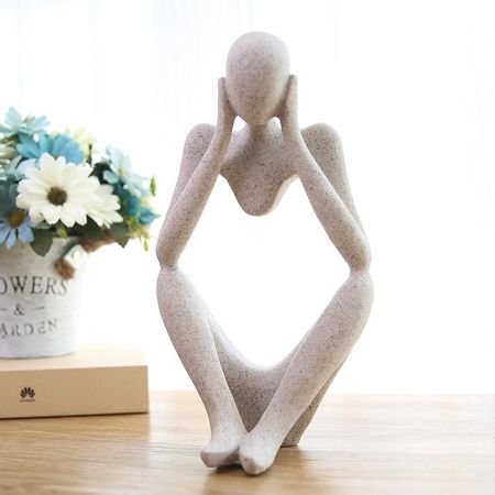 Abstract Character Statue Home Decoration Accessories Creative Ornament Drawing Room Office Sandstone Statue Decor figurine Gift