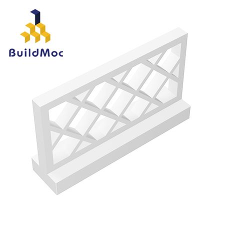 BuildMOC Compatible Assembles Particles 3185 Fence 1 x 4 x 2  For Building Blocks Parts DIY story Educational Tech Parts Toys