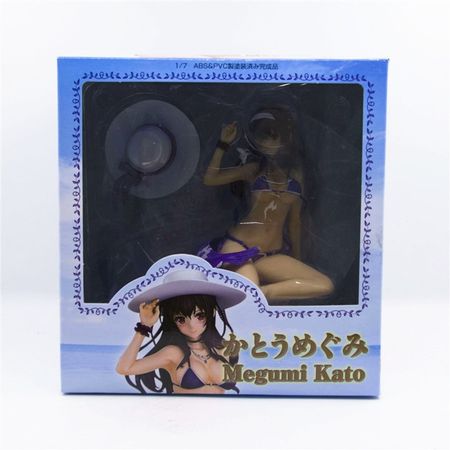 JAPAN Anime Saenai Heroine No Sodatekata Megumi Katou Sitting Swimsuit bikini Sexy Girls Action Figure PVC Toys
