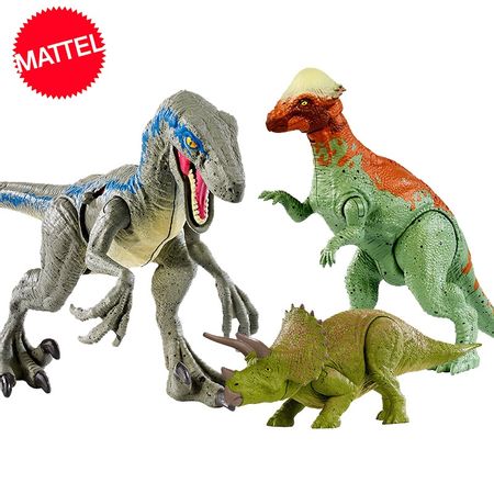 16-20cm Original Jurassic World Toys Attack Pack Velociraptor Triceratops Dragon PVC Action Figure Model Dolls Toys For Children