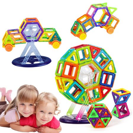 184pcs-110pcs Mini Magnetic Designer Construction Set Model & Building Toy Plastic Magnetic Blocks Educational Toys For Kid Gift