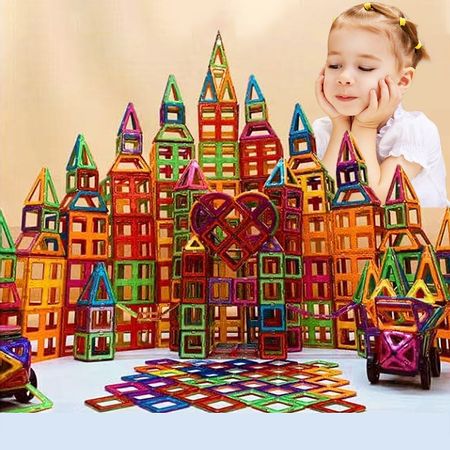 Big Size Magnetic Blocks 3D DIY Modeling Construction Magnetic Building Blocks Designer Educational Toys for Children Gifts