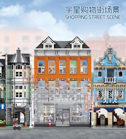 MOC Creator Expert Crystal House Bricks City Street Series Model Building Blocks Toys For Children Compatible With 10224 Gifts