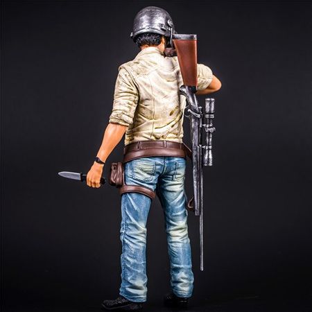 PUBG Game Playerunknowns Battlegrounds New Male with Gun PVC Figure Model Dolls Collection Toys for Gifts 26cm