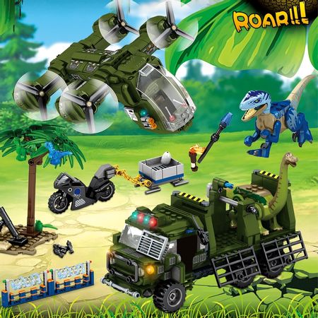 City Jurassic World Mechanical Dinosaur Bricks Creator Technic Car Motorcycle Building Blocks Figures Bricks Toys for Children