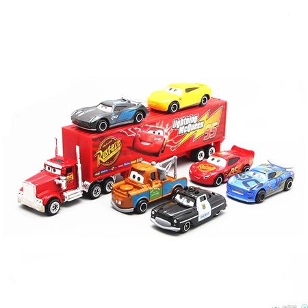 Disney Pixar 3 Lightning Mcqueen Jackson Storm Sailor Uncle Mack Truck 1:55 Pressure Molded Car Model Boy Toys