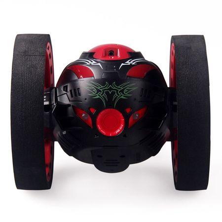 2.4G RC Bounce Car with Jumping LED Light Music Automatic balancing Upright walking Remote Control Robot Car Toys Gifts for kids