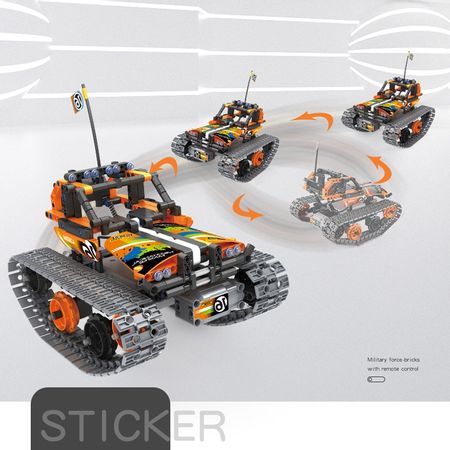 New Technical DIY Building Blocks RC Stunt Vehicle Creator Expert Remote Control Car Bricks Parts Toys Gifts For Kids