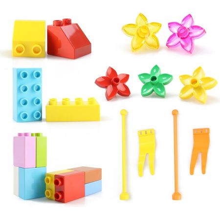 Big Size DIY Construction Compatible Duploed Building Bricks Plastic Assembly Accessories Building Blocks Toys For Children Gift