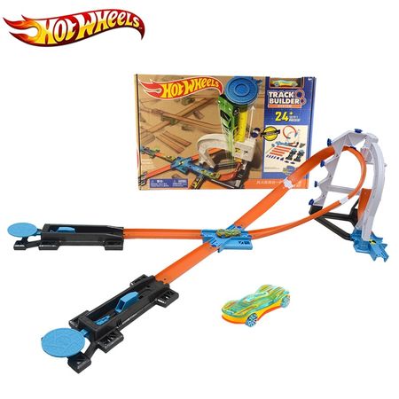 Hot Wheels 4 In 1 Super DIY Track Builder Pack Model Car Kids Playset Slot Car Toys Hotwheels Car Models Gift for Kids Toy DLF28
