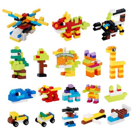 250/1000Pcs Colorful Bulk Bricks Compatible Classic Building Blocks Bricks Kids Creative Block Toys for Children Birthday Gift