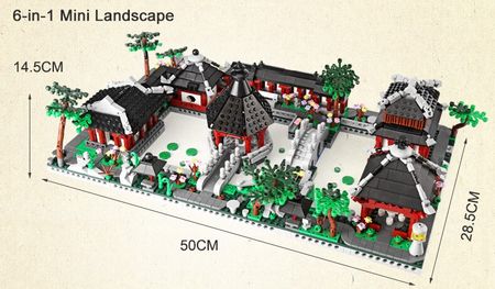 2479pcs 6in1 Suzhou Traditional Garden Fit Lego City Building Blocks Chinese Architecture Educational Toy Gift Xingbao 01110
