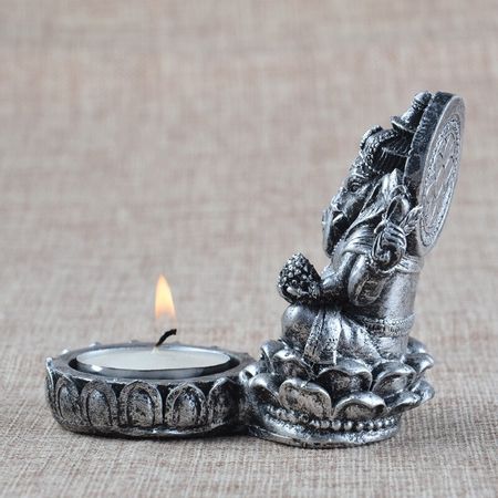 Elephant Candle Candle Holder Resin Candle Holder Ornaments Home Decoration Accessories Home Living Room Decoration