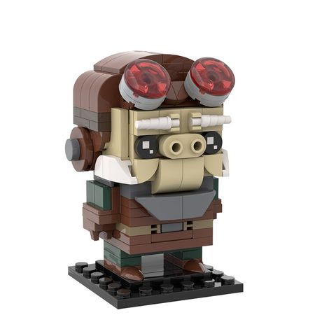 Buildmoc Bricks Red pig Miyazaki-Hayao Brickheadzs Creative Cartoon Character MOC-35498 Building Block Toy Birthday Gift