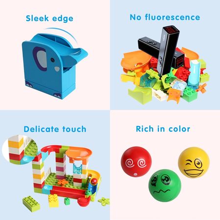 Big Building Blocks Toy Ball Maze Race Run Track Accessories Compatible Legoing Duploed Blocks Slide Slideway Toys For Children