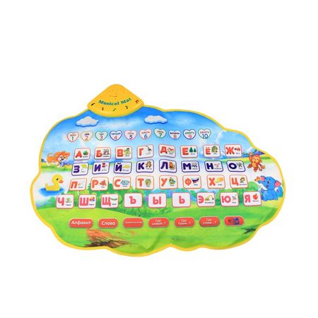 Children Learning Mat Russian Language Toy Funny Alphabet Mat Learning Education Phonetic Sound Carpet ABC Toy