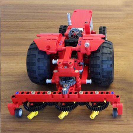 Buildmoc Rural Classic Old Tractor Car Building Block For Technic DIY Walking Tractor Truck Brick Educational Toys for Children