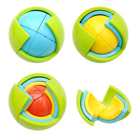 Kids 3D intellectual puzzle ball DIY three-dimensional assembly maze ball make Hand-eye coordination Intelligence development